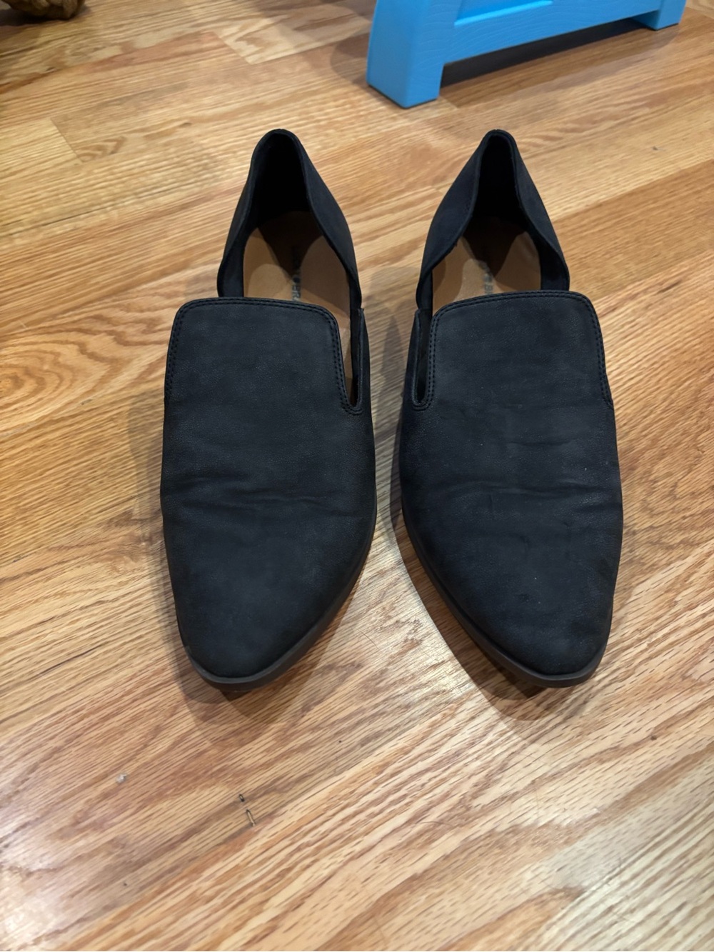 Lucky brand Black Slip-On Suede Loafers size 10